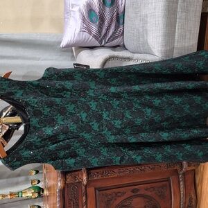 INC International Concept Green Flare Dress NWT